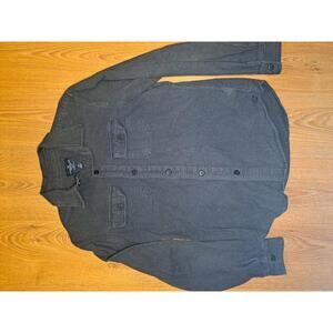 American Eagle Button Up Shirt Mens Small Gray Cotton